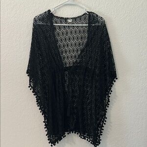 Knit kimono beach cover up